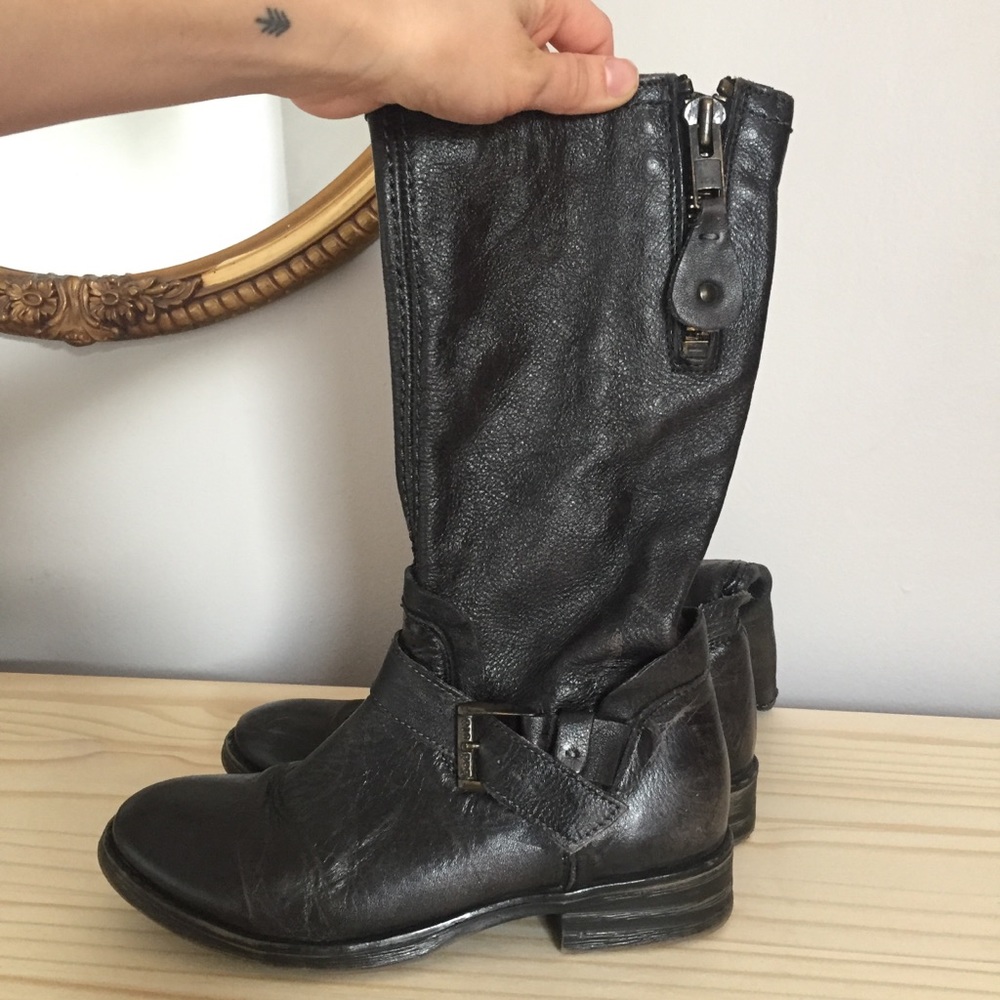 Bed Stu Black Leather Boots